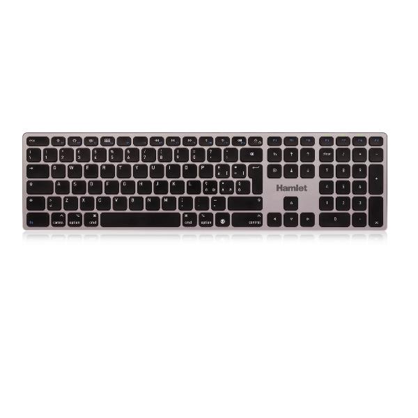 XKKITA-MCA Tastiera Italiana USB-C + USB-A alluminio con tastierino compatibile MAC 2