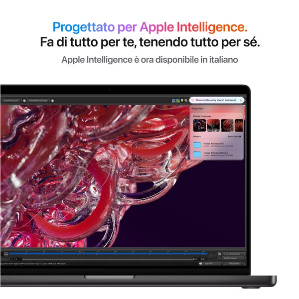 Mbp 16" M4 16C/40C GPU/48Gb/1Tb Slv - immagine 3