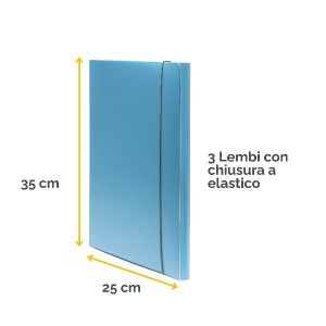 Cartella 3 Lembi Holos Azzurro