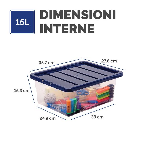 Contenitore Plastica Coperchio 15L - immagine 3
