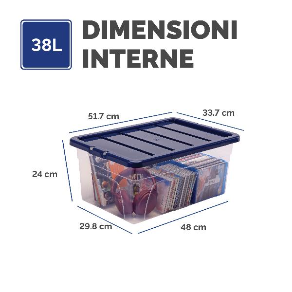 Contenitore Plastica Coperchio 38L - immagine 6