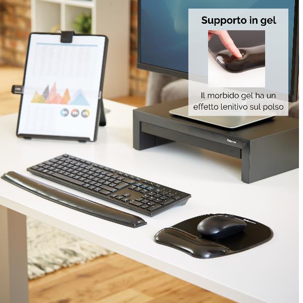 Mousepad Gelcrystals Supp Polso Ner - immagine 2