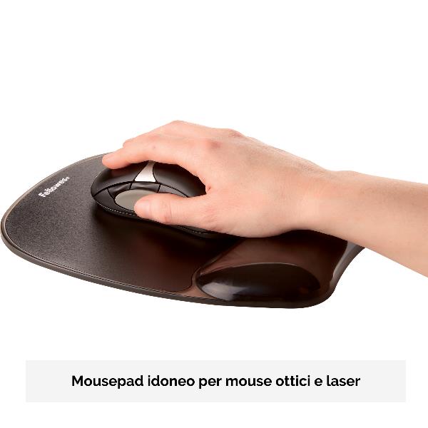 Mousepad Gelcrystals Supp Polso Ner - immagine 4