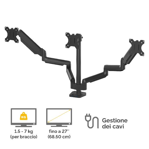 Braccio Monitor Triplo Platinum - immagine 3