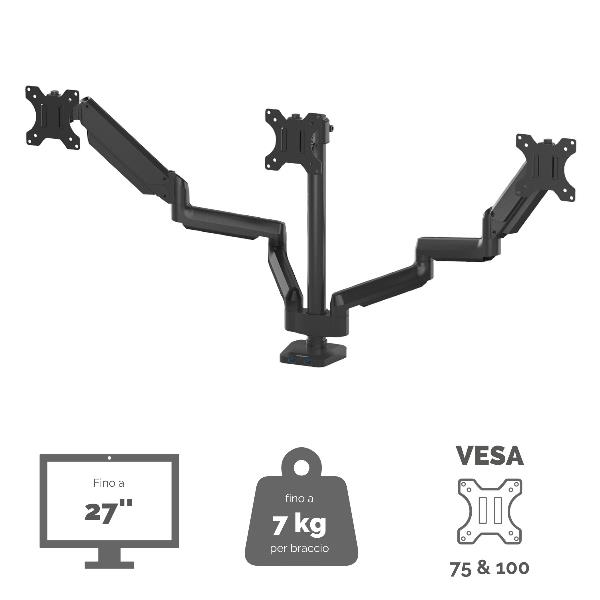 Braccio Monitor Triplo Platinum - immagine 2