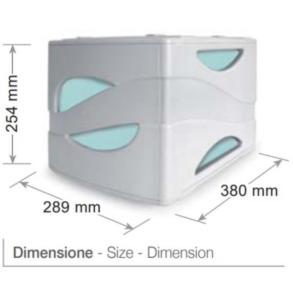 Cassettiera 4 Cassetti Arancione - immagine 3