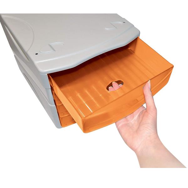 Cassettiera 4 Cassetti Arancione - immagine 4