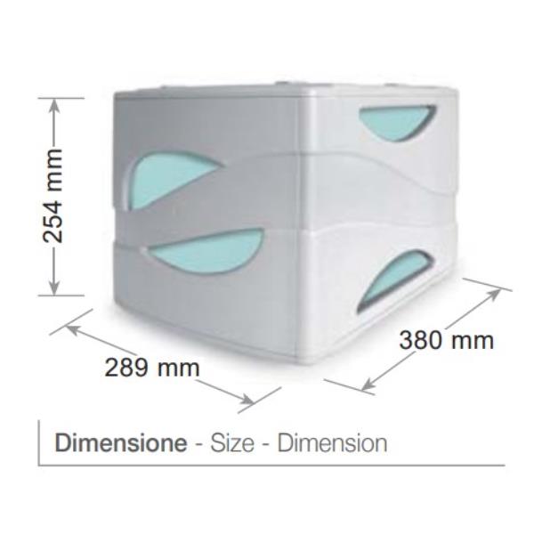 Cassettiera 4 Cassetti Grigio - immagine 3