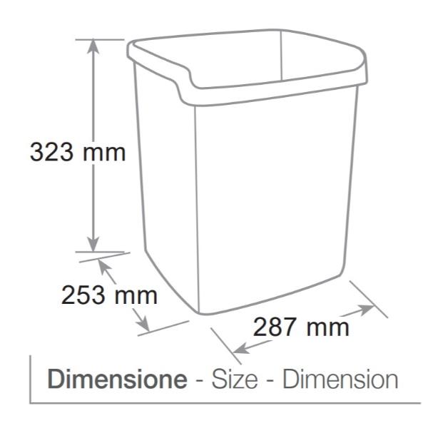 Cestino Bianco Lucido - immagine 3