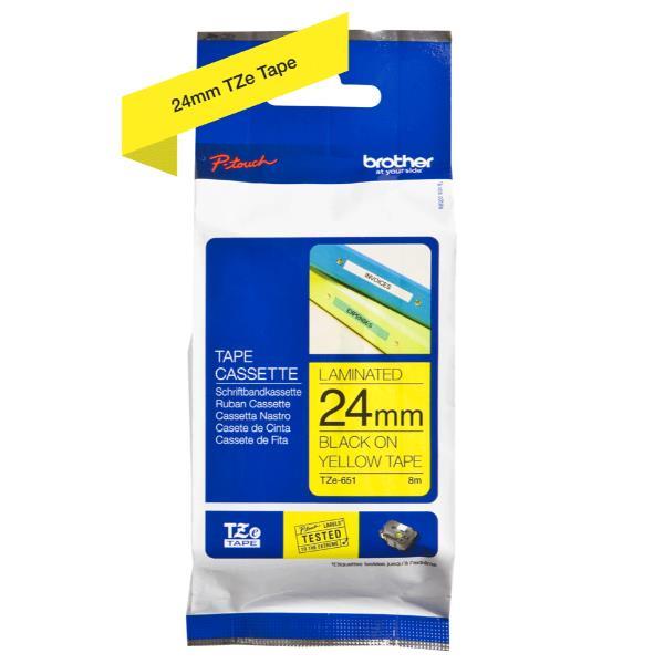 Nastro Tipo Tz 24Mm Nero/Giallo - immagine 6