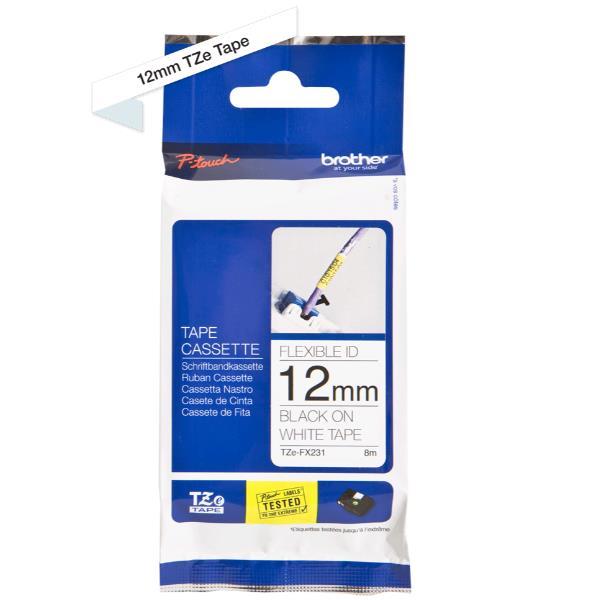 Nastro Tz 12Mm Nero Bianco Fless - immagine 6