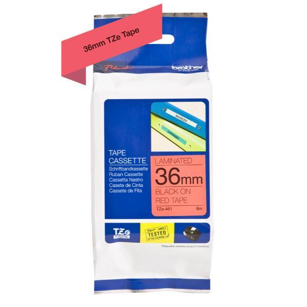 Nastro Tz 36Mm Nero Su Rosso - immagine 6