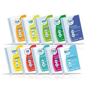 Ricambi A4 Righe 1Rc 40Ff 100Gr