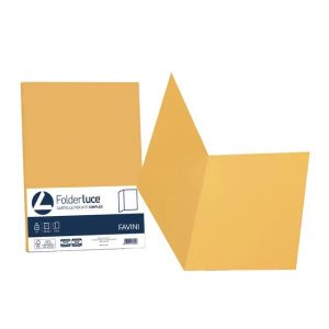 Cf50 Cartelline Giallo Oro Cm 25X34