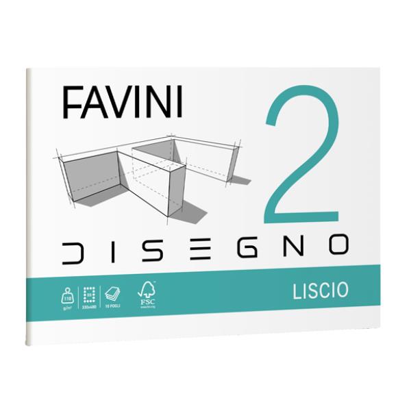 Favini 2 Blocco Liscio 10Fg Cm33X48