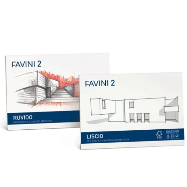 Favini 2 Blocco Ruvido 10Fg Cm33X48