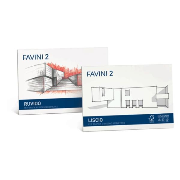 Favini 2 Blocco Ruvido 10Fg Cm33X48 - immagine 2
