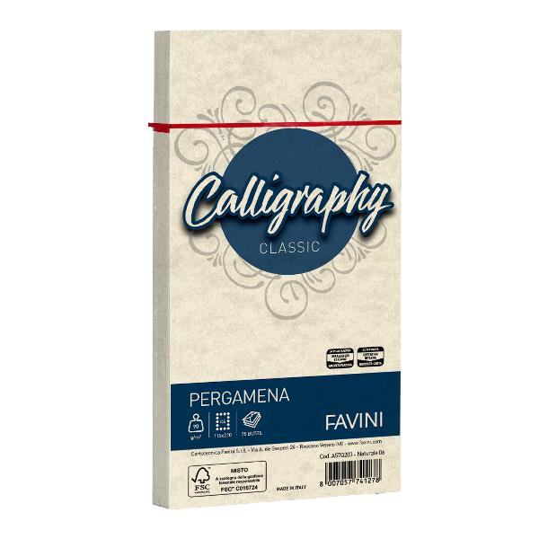 Cf25 Buste Pergamena 11X22 Nocciola - immagine 2