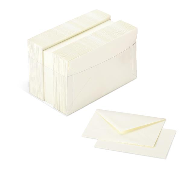 Cf100 Buste+Cartoncini Avorio 9X14 - immagine 2