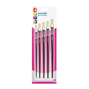 Pennelli Piatti Pura Set.blister5Pz