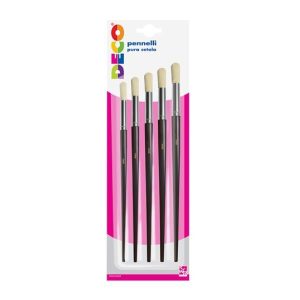 Pennelli Tondi Pura Set.blister5Pz