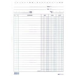 Cf100 Schede Dare/Avere/Saldo Blu