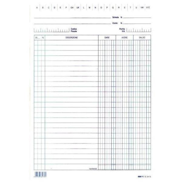 Cf100 Schede Dare/Avere/Saldo Ver - immagine 2