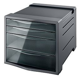 Cassettiera 4 Cassetti Fumè Vivida