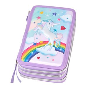 Astuccio Unicorno 3 Scomp. Con Zip
