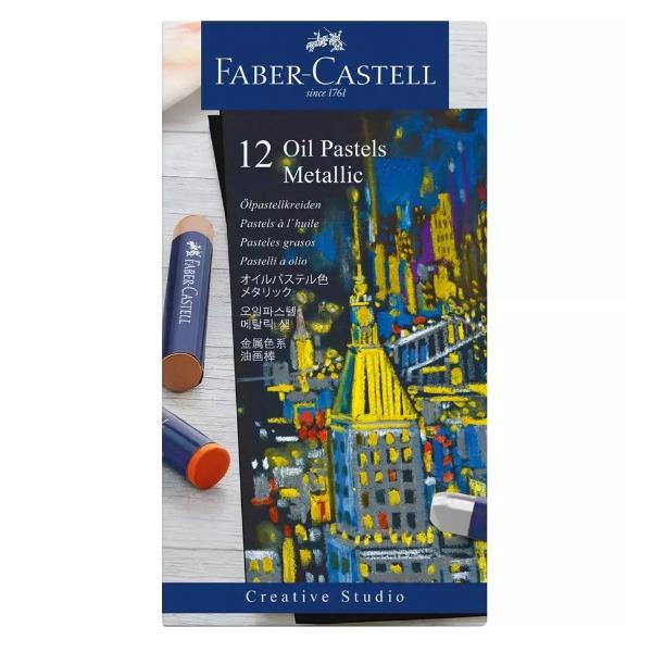 Cf12 Oil Pastels Col.metallici Ass