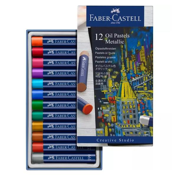 Cf12 Oil Pastels Col.metallici Ass - immagine 3