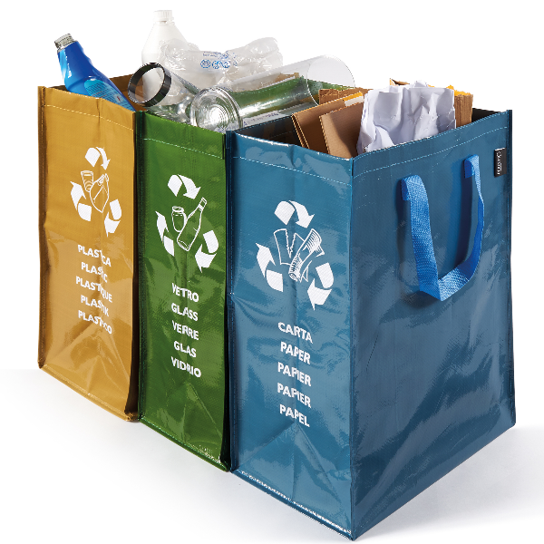 Set 3 Pz Contenitore Ricicla Bag