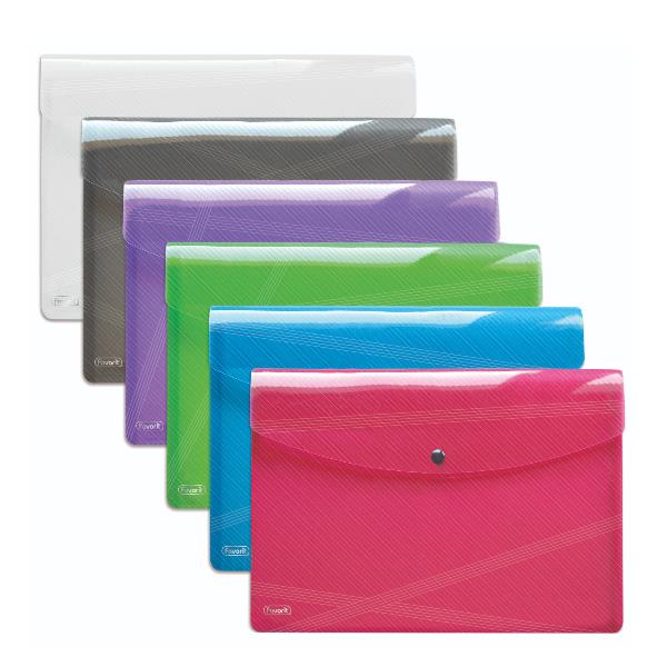 Busta Con Bottone Hawai A4 Assortit