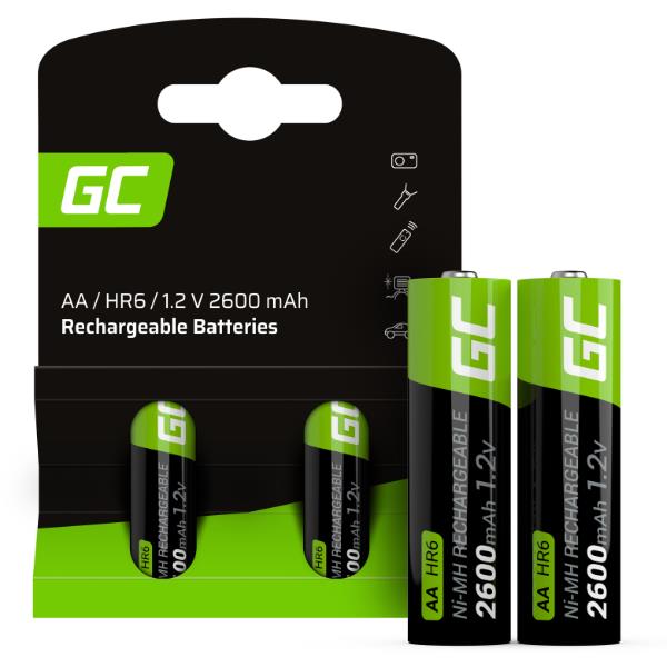 Recharge Batteries 2Xaa Hr6 2600Mah
