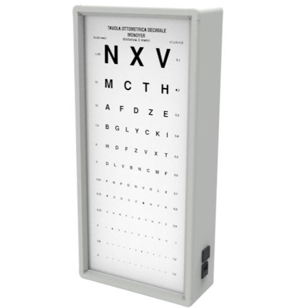 Ottotipo Luminoso Monoyer - 3 Metri