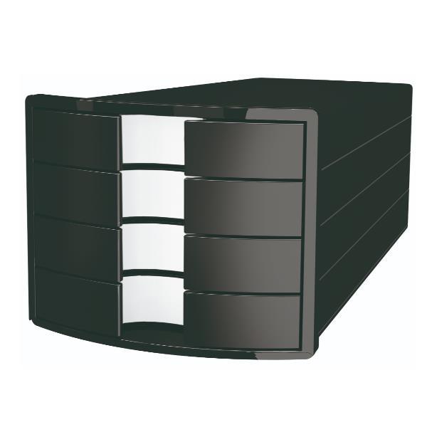 Cassettiera Implus 4 Cassetti Nera - immagine 2