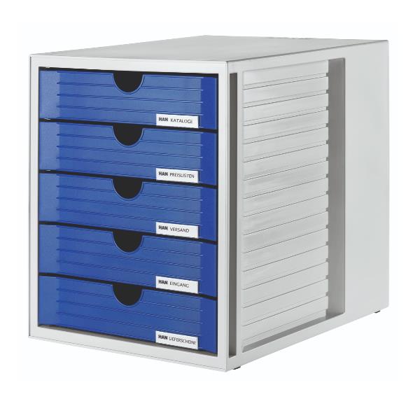 Casset. Systembox 5 Cassetti Blu - immagine 2