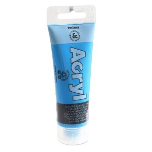 Tempera Tubo Acrilico Col.cyano75Ml