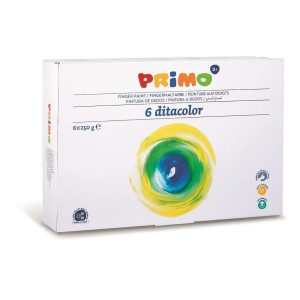 6 Colori Tempera A Dita 250G