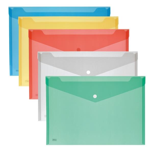 Cf5 Buste Bottone A4 5 Colori Ass.