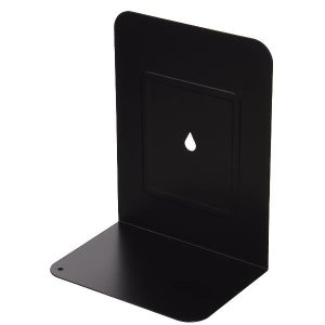 Coppia 2 Reggilibri In Metallo Nero