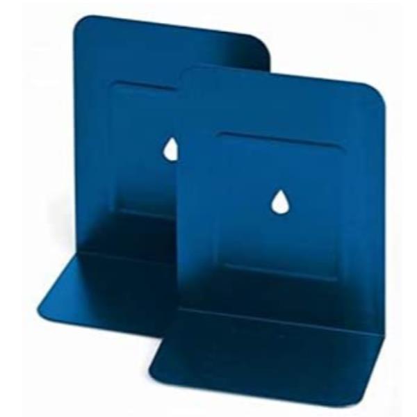 Coppia 2 Reggilibri In Metallo Blu - immagine 2