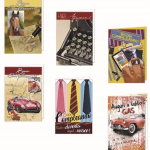 Cf12 Biglietti Compleanno Uomo Asso