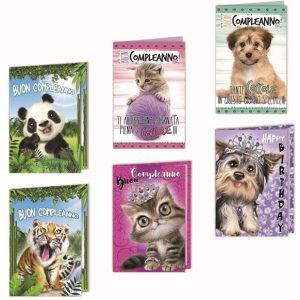 Cf12 Biglietti Compleanno Cuccioli