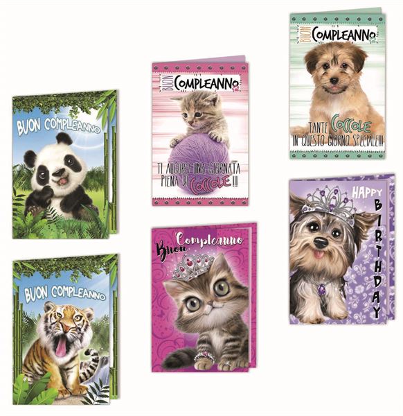 Cf12 Biglietti Compleanno Cuccioli