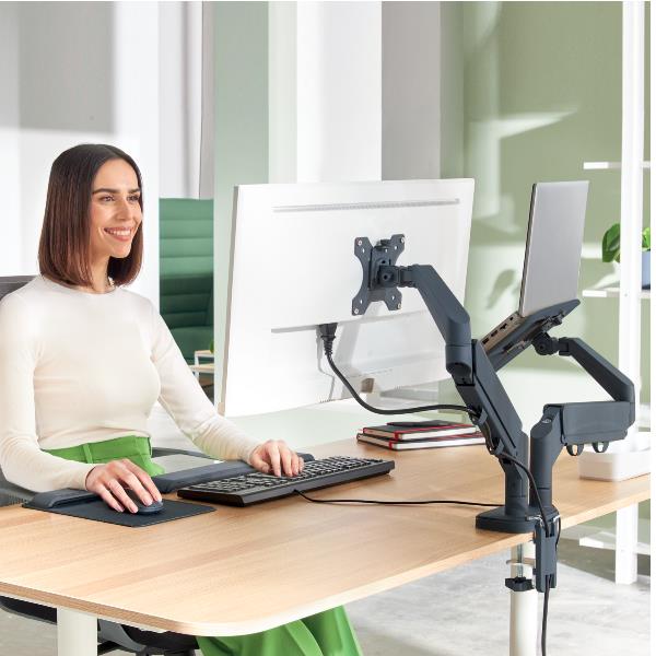 Braccio Doppio Monitor E Pc - immagine 3