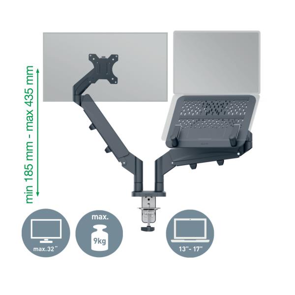 Braccio Doppio Monitor E Pc - immagine 5
