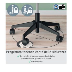 Sgabello Active Comfort Ruote