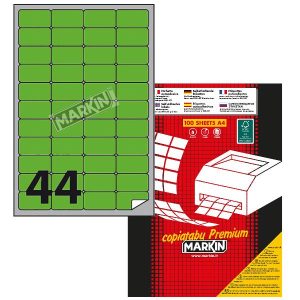 Etichette A4 Fluo Verde 47 5X25Mm