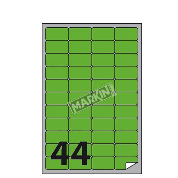 Etichette A4 Fluo Verde 47 5X25Mm - immagine 3